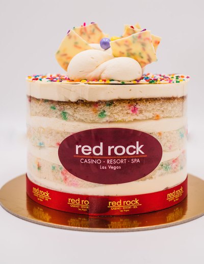 Red Rock Confetti Layered Cake