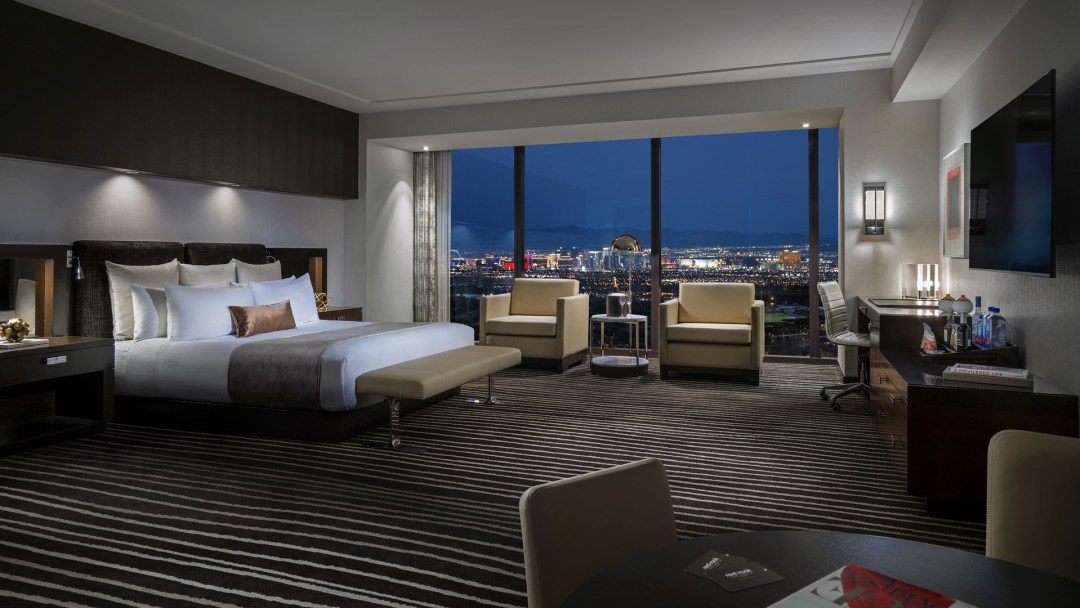 Executive King Corner Room Strip View at Sunrise